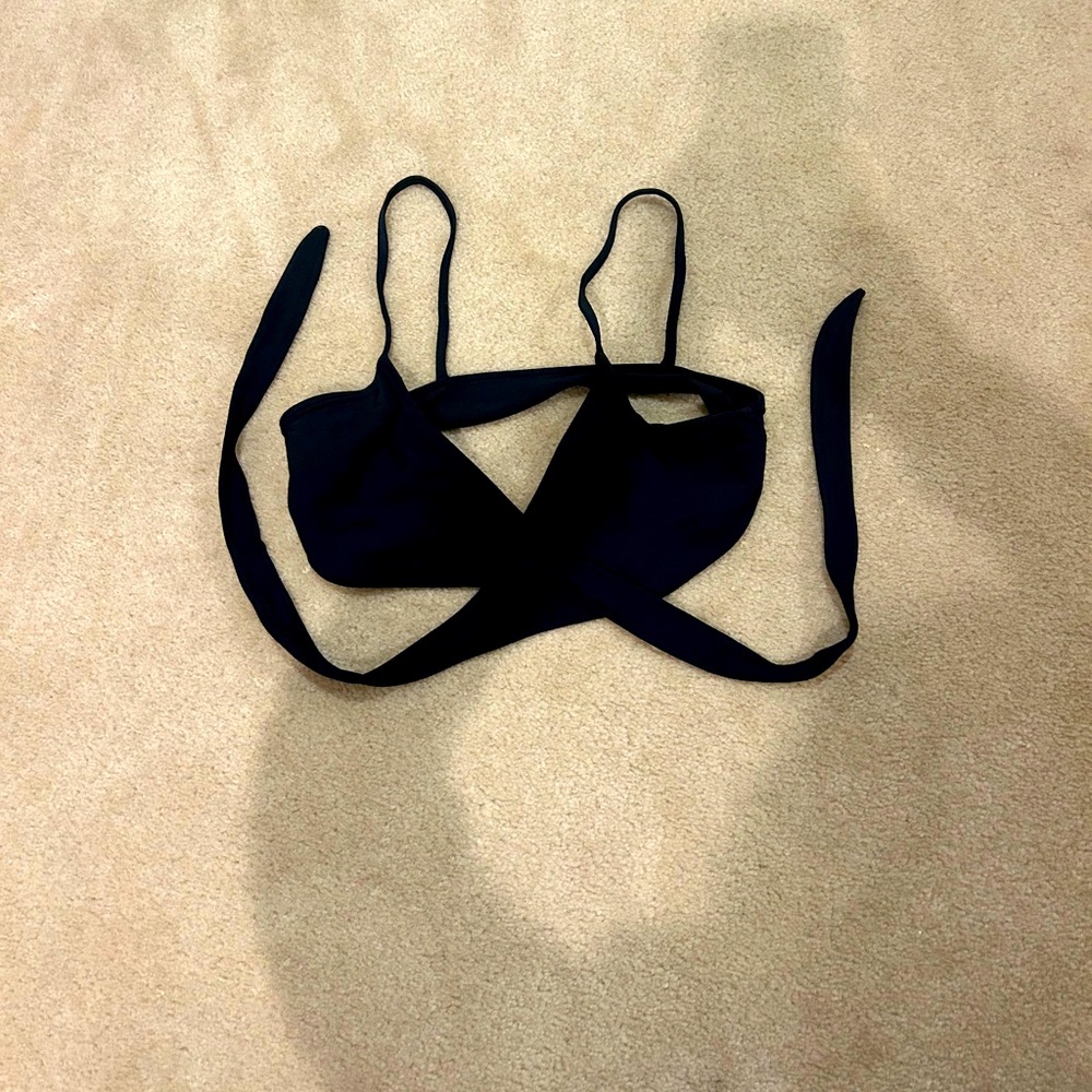 L*Space Wrap Black Bikini Top